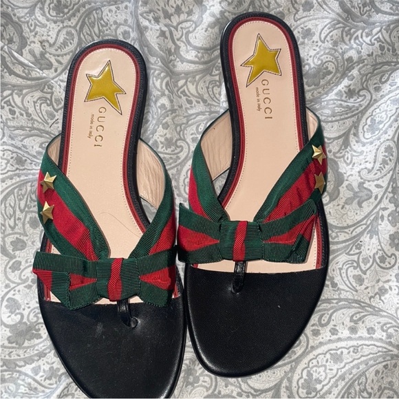 Authentic Gucci Aline Bow Sandals - Picture 1 of 4